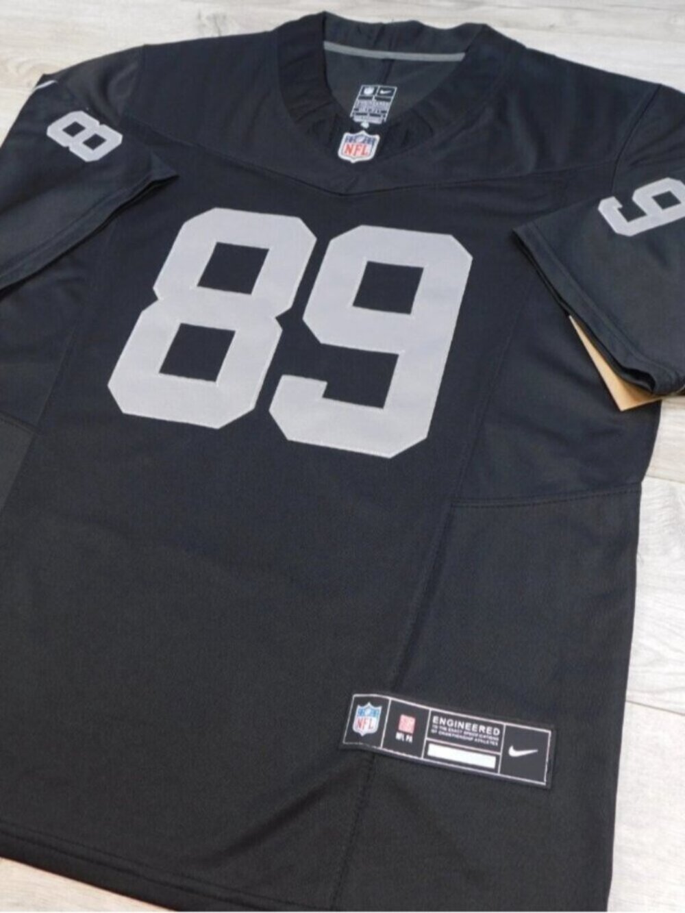 Brock Bowers Black Vapor Stitched Jersey
